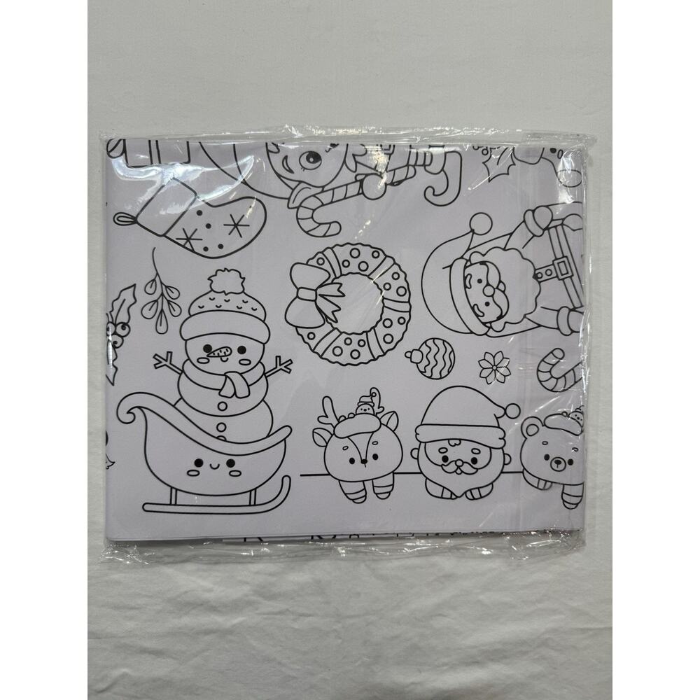 Giant‎ Christmas Coloring Page 30”x72” Table Cloth Keep Them Busy